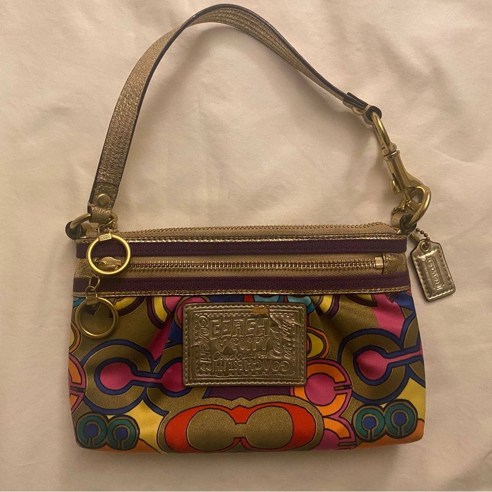 Coach Poppy Glam POP C Mini Purse/ Wristlet